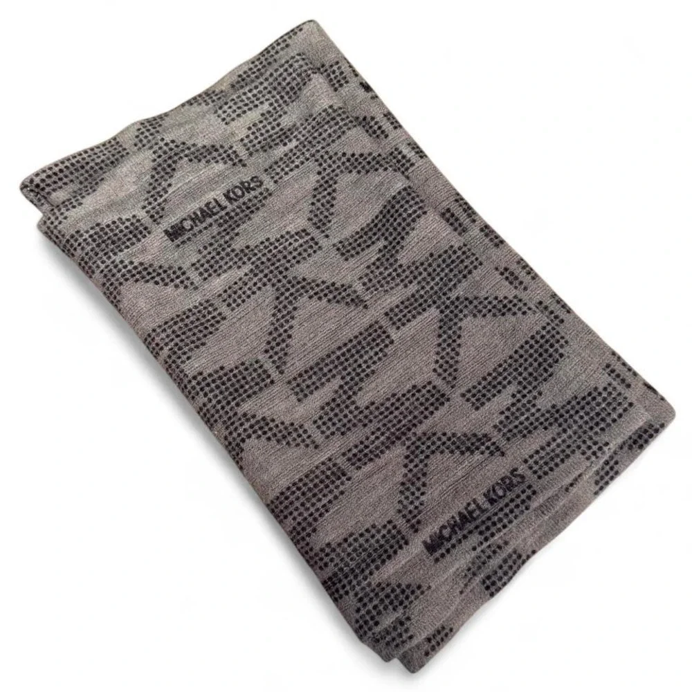 Michael Kors taupe/dark brown infinity scarf